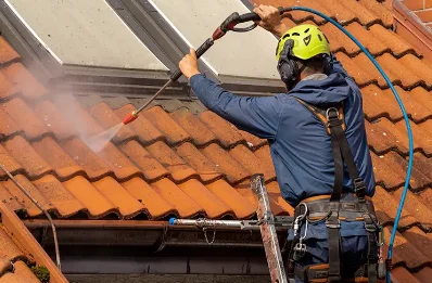 Démoussage et hydrofuge de toiture à Gaudiès